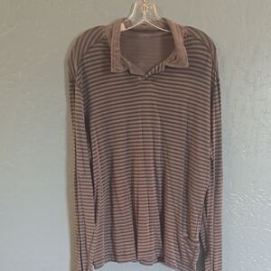 lululemon athletica  Striped Men's Shirt